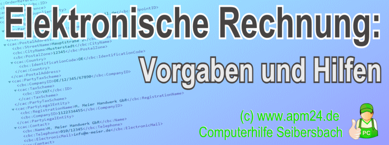Selbst erstellte Grafik zum Artikel über Elektronische Rechnung: Vorgaben und Hilfen