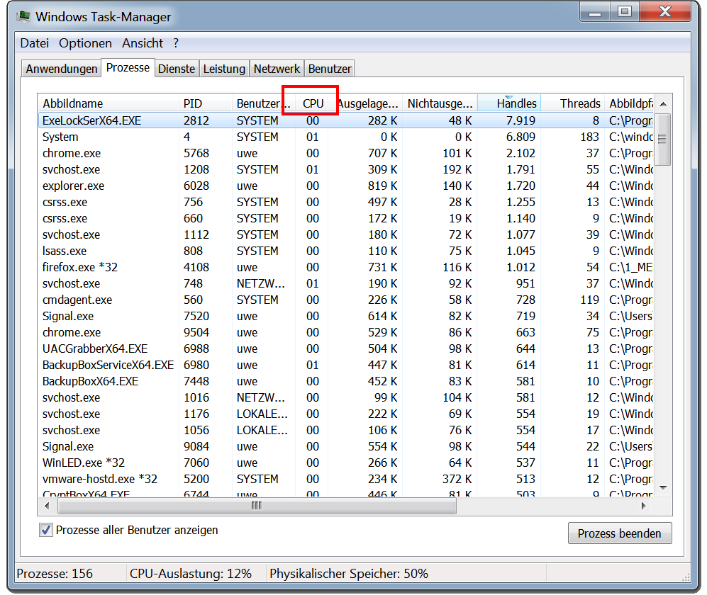 Screenshot der Software CoreTemp