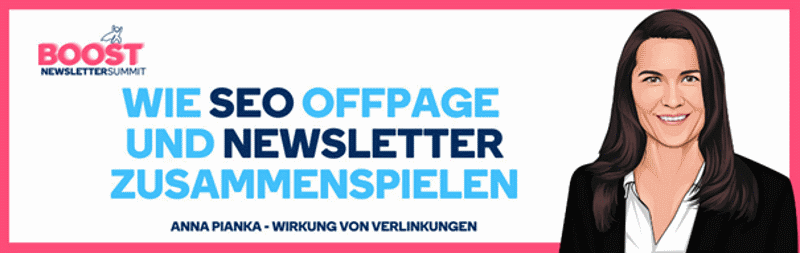 Selbst erstellte Grafik zum Artikel über den Newsletter Boost Summit 2021