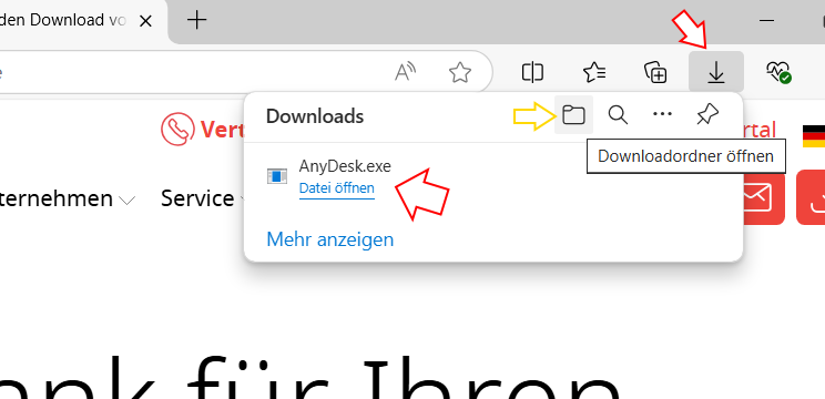 AnyDesk öffnen